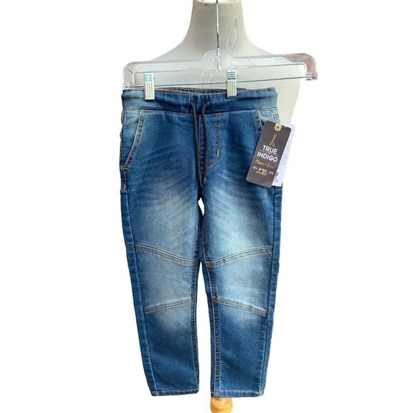 TRUE INDIGO NWT STRETCH KNIT DENIM GIRLS 5 POCKETS ALL SEASON PULL ON DRAWSTRING - Picture 5 of 13